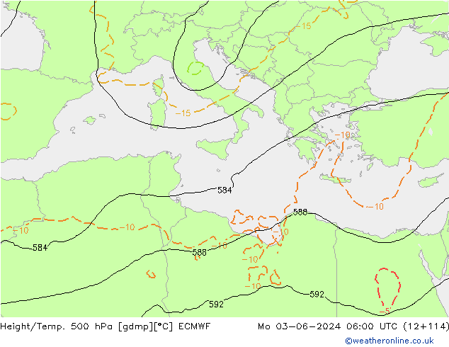 Z500/Regen(+SLP)/Z850 ECMWF ma 03.06.2024 06 UTC