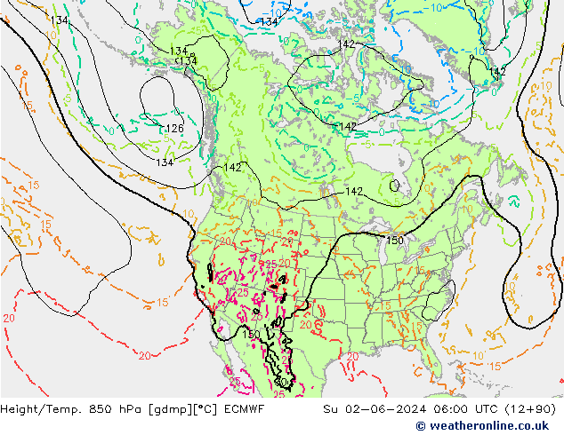 Z500/Rain (+SLP)/Z850 ECMWF Su 02.06.2024 06 UTC