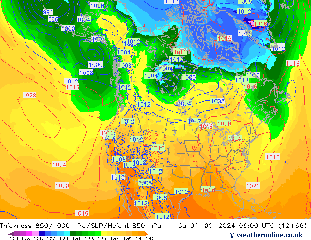 Thck 850-1000 hPa ECMWF so. 01.06.2024 06 UTC