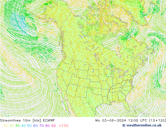 ветер 10m ECMWF пн 03.06.2024 12 UTC