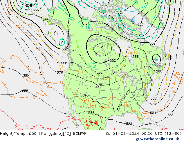 Z500/Rain (+SLP)/Z850 ECMWF Sa 01.06.2024 00 UTC