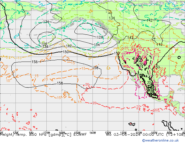 Z500/Rain (+SLP)/Z850 ECMWF Mo 03.06.2024 00 UTC