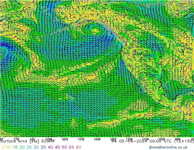 Viento 10 m ECMWF mié 05.06.2024 00 UTC