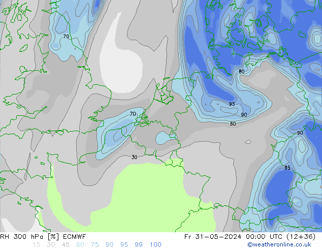 RH 300 hPa ECMWF  31.05.2024 00 UTC