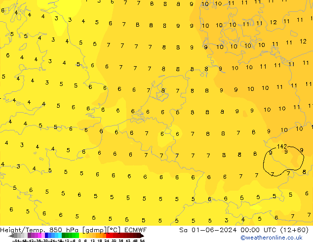 Z500/Rain (+SLP)/Z850 ECMWF Sa 01.06.2024 00 UTC