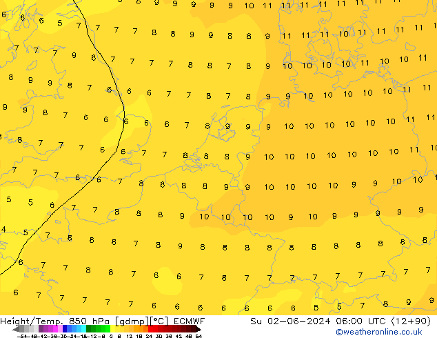 Z500/Rain (+SLP)/Z850 ECMWF Ne 02.06.2024 06 UTC