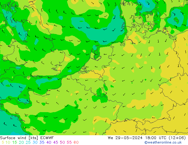 Surface wind ECMWF St 29.05.2024 18 UTC