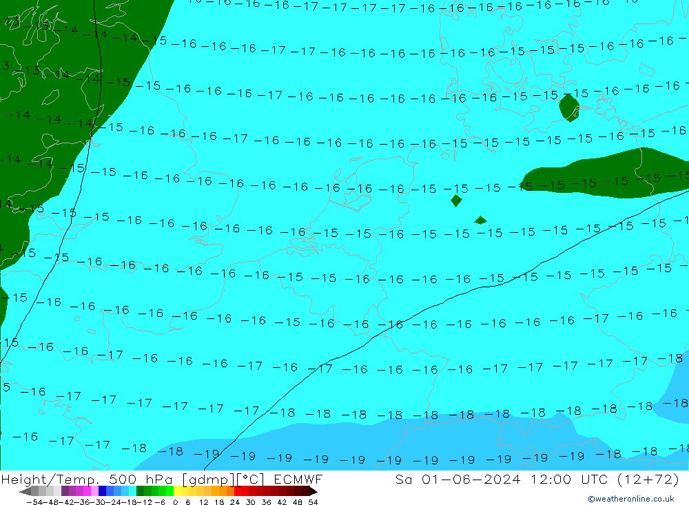 Z500/Rain (+SLP)/Z850 ECMWF Sa 01.06.2024 12 UTC