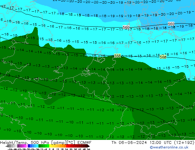 Z500/Rain (+SLP)/Z850 ECMWF Th 06.06.2024 12 UTC