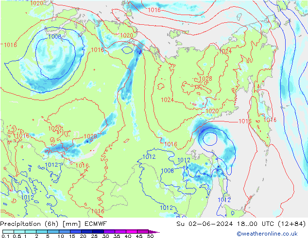 Z500/Regen(+SLP)/Z850 ECMWF zo 02.06.2024 00 UTC