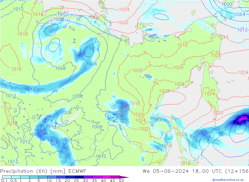 Z500/Rain (+SLP)/Z850 ECMWF  05.06.2024 00 UTC