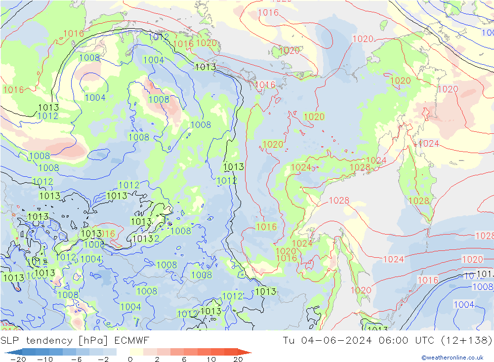 SLP tendency ECMWF Ter 04.06.2024 06 UTC