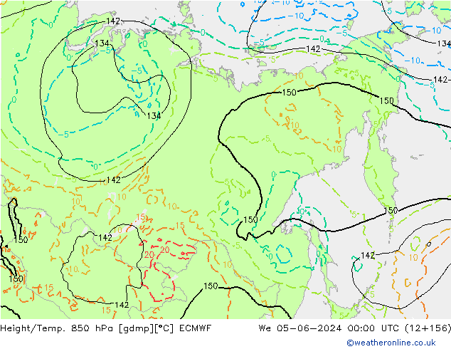 Z500/Rain (+SLP)/Z850 ECMWF  05.06.2024 00 UTC