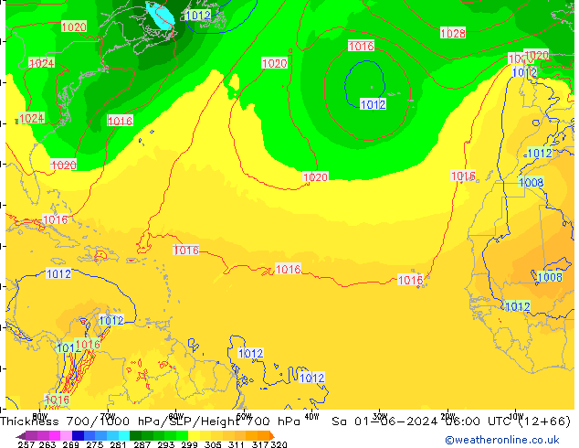 Thck 700-1000 hPa ECMWF  01.06.2024 06 UTC