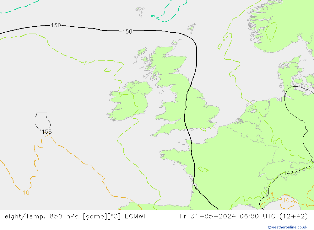 Z500/Rain (+SLP)/Z850 ECMWF Sex 31.05.2024 06 UTC