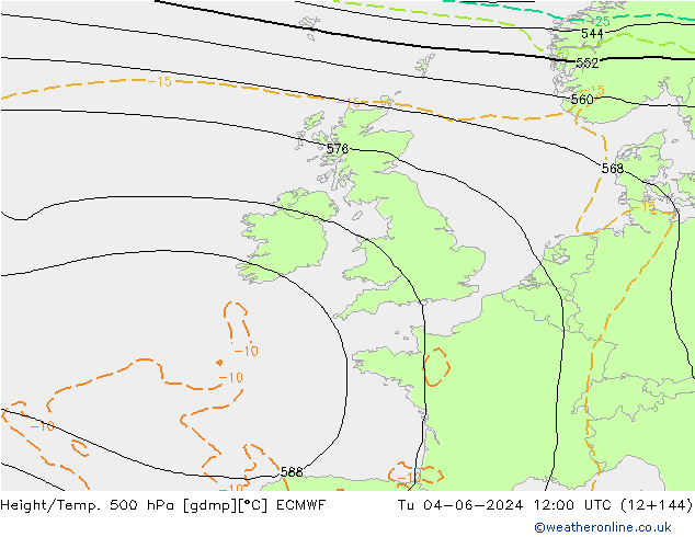 Z500/Rain (+SLP)/Z850 ECMWF  04.06.2024 12 UTC