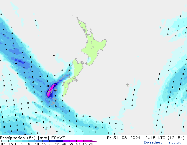 Z500/Yağmur (+YB)/Z850 ECMWF Cu 31.05.2024 18 UTC