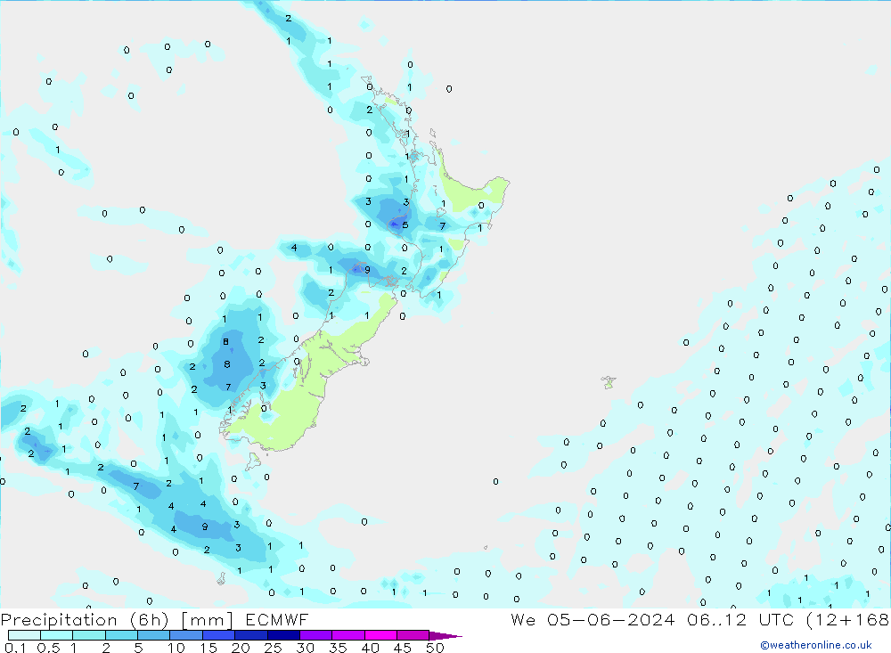 Z500/Rain (+SLP)/Z850 ECMWF We 05.06.2024 12 UTC