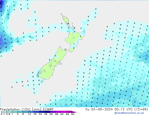 opad (12h) ECMWF nie. 02.06.2024 12 UTC