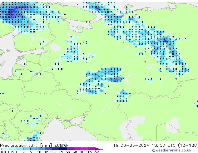 Z500/Rain (+SLP)/Z850 ECMWF Qui 06.06.2024 00 UTC