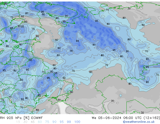 RH 925 hPa ECMWF St 05.06.2024 06 UTC