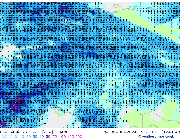 Précipitation accum. ECMWF mer 05.06.2024 12 UTC