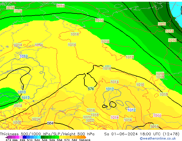 Thck 500-1000hPa ECMWF Sa 01.06.2024 18 UTC