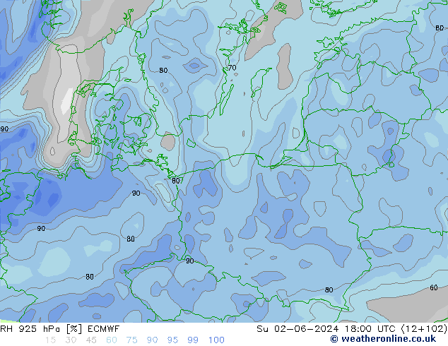 925 hPa Nispi Nem ECMWF Paz 02.06.2024 18 UTC