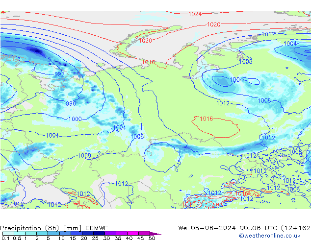 Z500/Rain (+SLP)/Z850 ECMWF St 05.06.2024 06 UTC