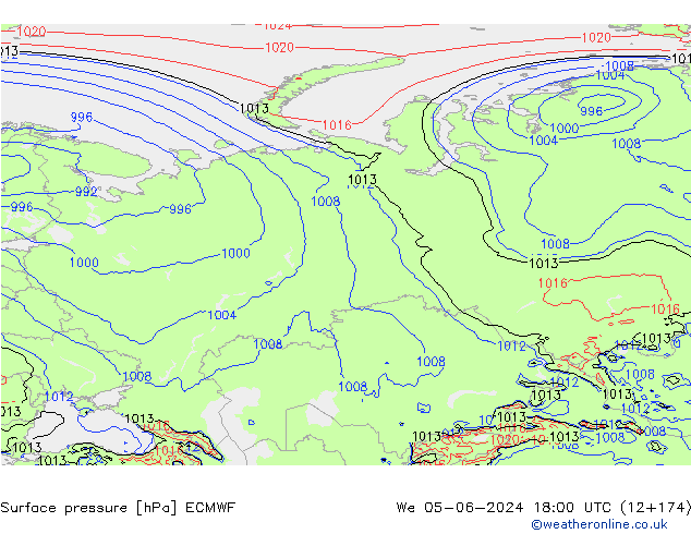 ciśnienie ECMWF śro. 05.06.2024 18 UTC