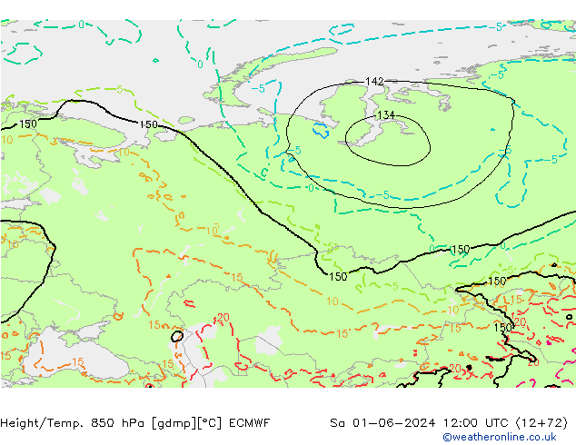 Z500/Rain (+SLP)/Z850 ECMWF sáb 01.06.2024 12 UTC