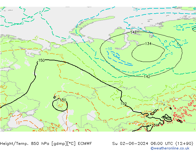 Z500/Rain (+SLP)/Z850 ECMWF nie. 02.06.2024 06 UTC