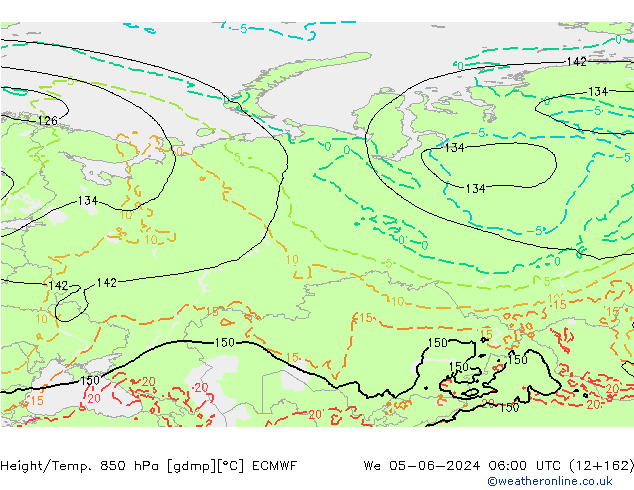 Z500/Rain (+SLP)/Z850 ECMWF St 05.06.2024 06 UTC