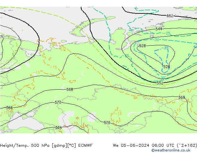 Z500/Rain (+SLP)/Z850 ECMWF St 05.06.2024 06 UTC