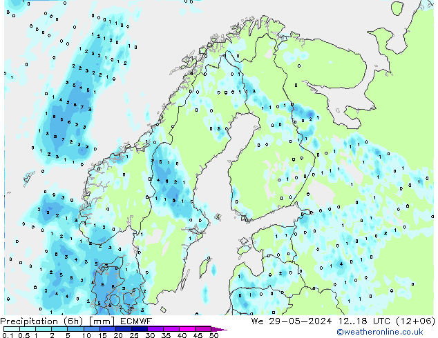 Z500/Rain (+SLP)/Z850 ECMWF mié 29.05.2024 18 UTC