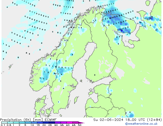 Z500/Rain (+SLP)/Z850 ECMWF Ne 02.06.2024 00 UTC