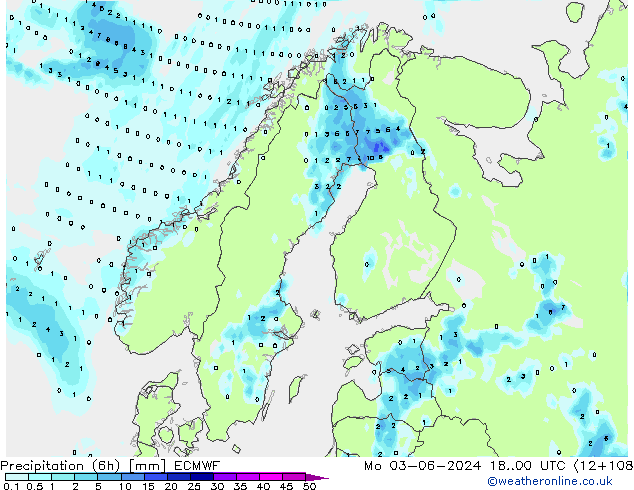 Z500/Rain (+SLP)/Z850 ECMWF lun 03.06.2024 00 UTC