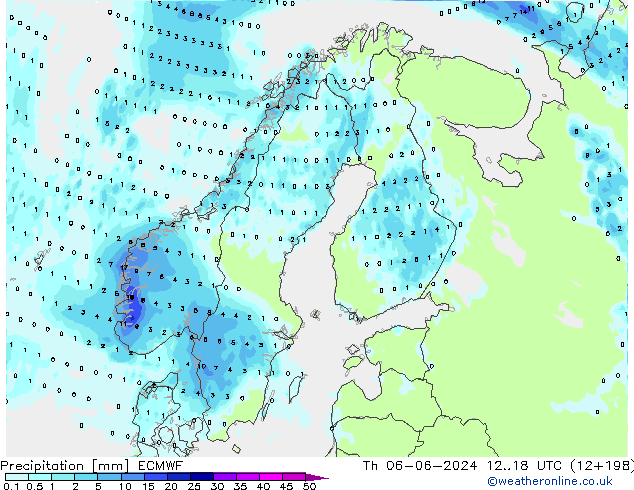 Yağış ECMWF Per 06.06.2024 18 UTC