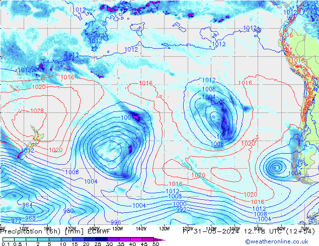 Z500/Rain (+SLP)/Z850 ECMWF ven 31.05.2024 18 UTC