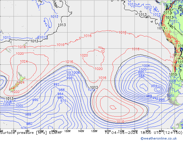 Luchtdruk (Grond) ECMWF di 04.06.2024 18 UTC