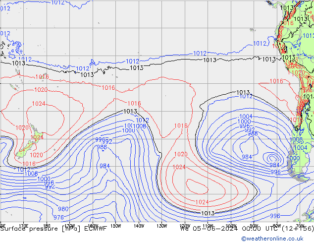 приземное давление ECMWF ср 05.06.2024 00 UTC