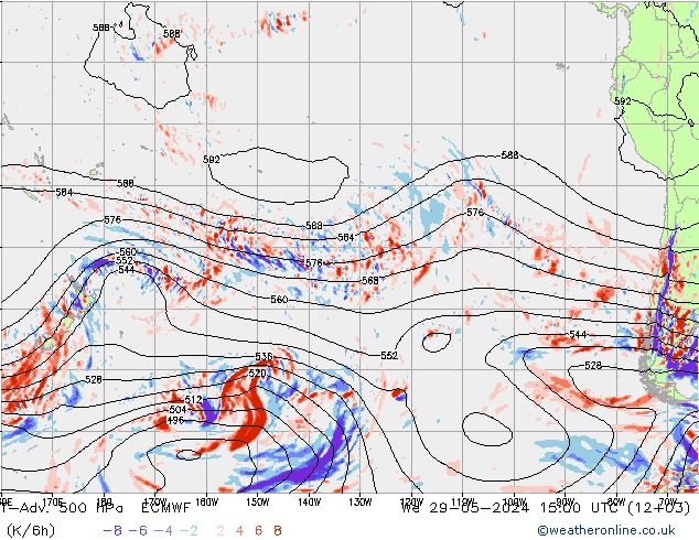 T-Adv. 500 hPa ECMWF wo 29.05.2024 15 UTC