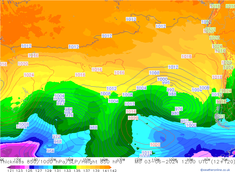 Thck 850-1000 hPa ECMWF Mo 03.06.2024 12 UTC