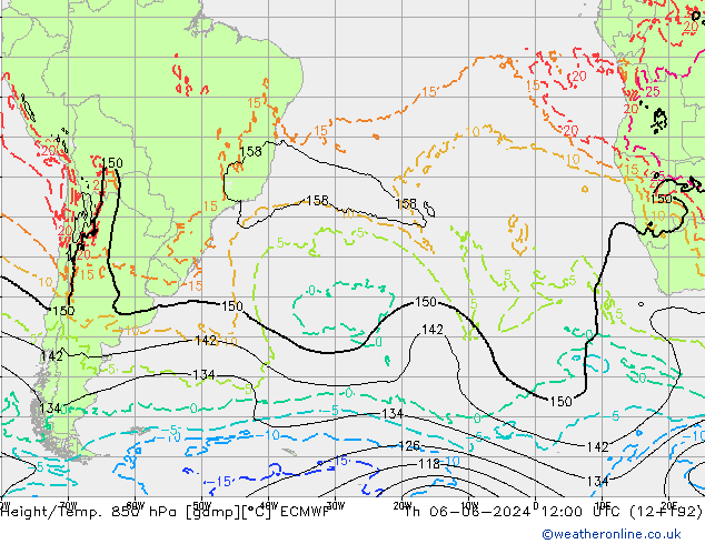 Z500/Rain (+SLP)/Z850 ECMWF Qui 06.06.2024 12 UTC