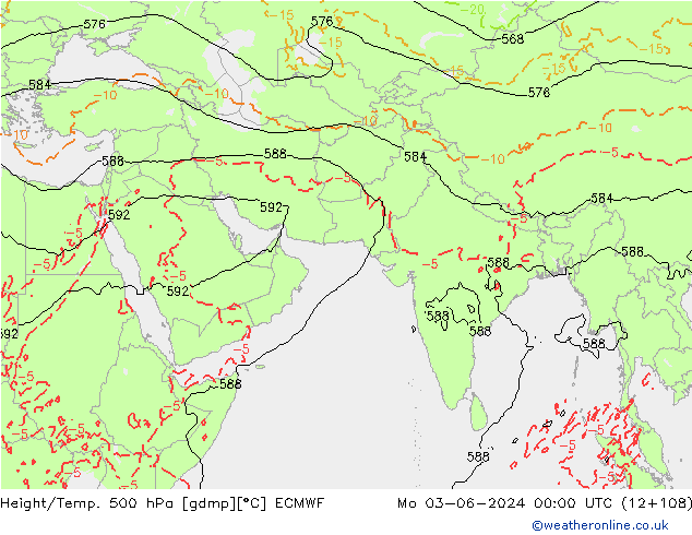 Z500/Rain (+SLP)/Z850 ECMWF ��� 03.06.2024 00 UTC