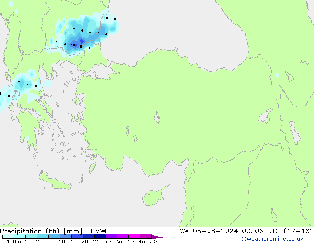 Z500/Rain (+SLP)/Z850 ECMWF mer 05.06.2024 06 UTC