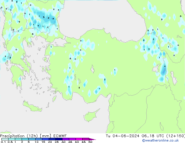 Precipitação (12h) ECMWF Ter 04.06.2024 18 UTC