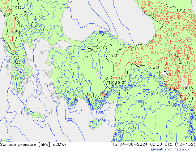 pression de l'air ECMWF mar 04.06.2024 00 UTC