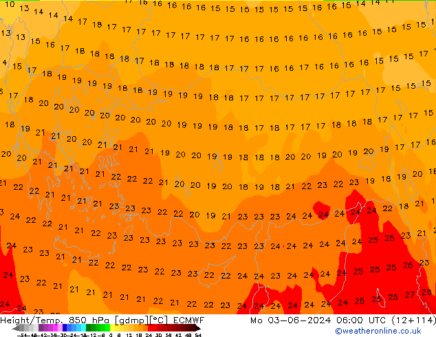 Z500/Rain (+SLP)/Z850 ECMWF lun 03.06.2024 06 UTC