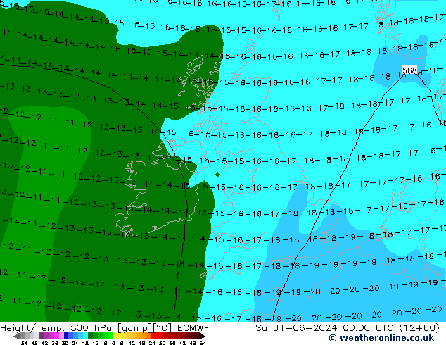 Z500/Rain (+SLP)/Z850 ECMWF sab 01.06.2024 00 UTC